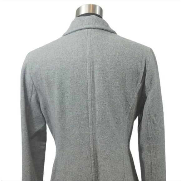 Mango MNG Wool Double Breasted Magnetic Closure Pea Coat in Gray Size M - Picture 4 of 12